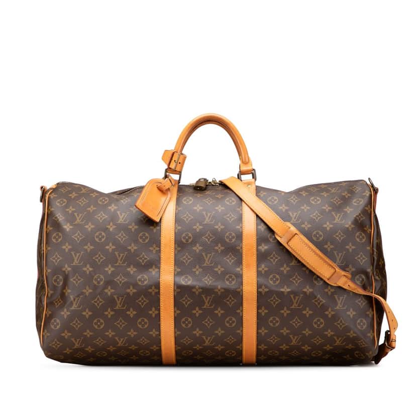 Louis Vuitton Monogram Keepall Bandouliere 60 Brown Canvas Good condition - Front View