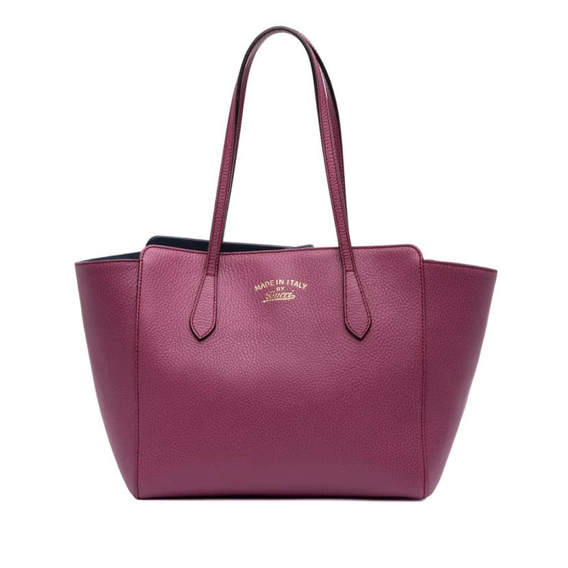 Gucci Medium Leather Swing Tote Purple Leather Good condition - Front View