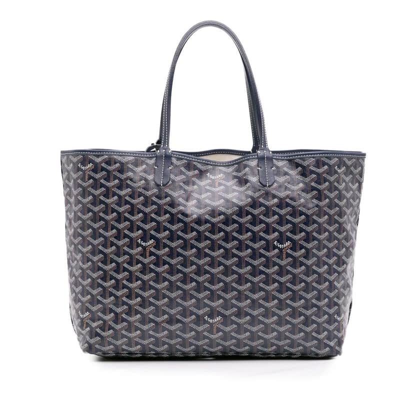 Goyard Goyardine Saint Louis PM Blue Canvas Good condition - Front View