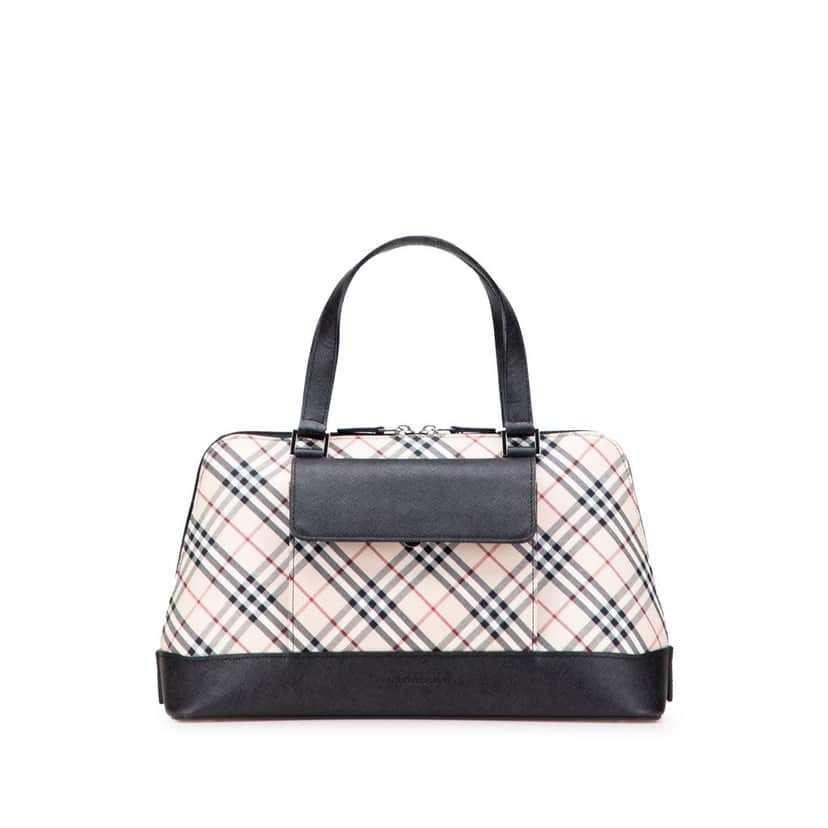 Burberry Nova Check Canvas Handbag Brown Canvas Good condition - Front View