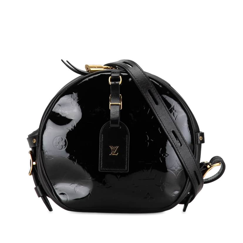 Louis Vuitton Monogram Vernis Boite Chapeau Souple MM Black Leather Good condition - Front View