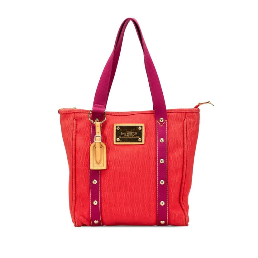 Louis Vuitton Antigua Cabas MM Red Canvas Good condition - Front View
