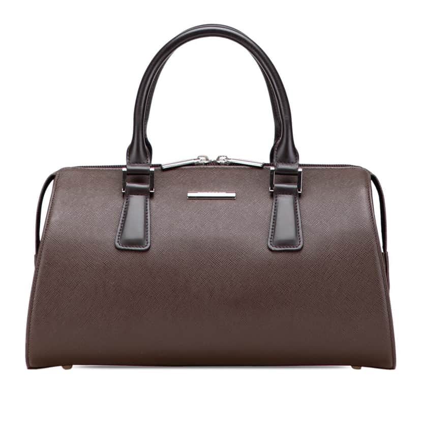 Burberry Leather Boston Bag Brown Leather Good condition - Front View