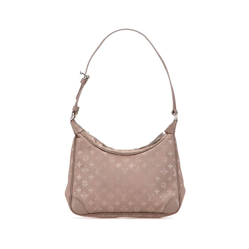 Louis Vuitton Monogram Satin Mini Boulogne Brown Satin Very good condition - Front View