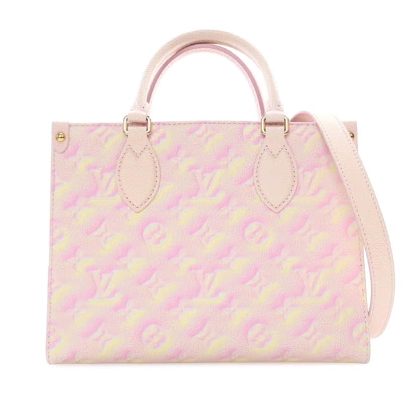 Louis Vuitton Monogram Empreinte Summer Stardust OnTheGo PM Pink Leather Good condition - Front View