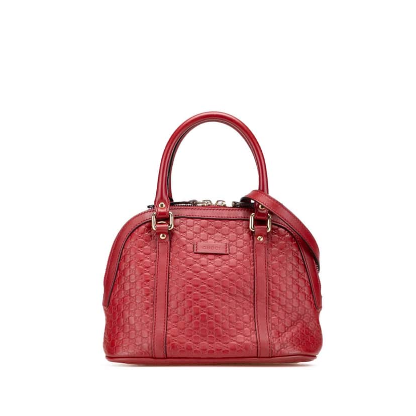 Gucci Mini Microguccissima Dome Satchel Red Leather Very good condition - Front View
