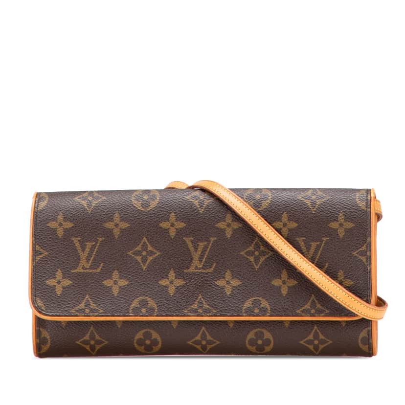 Louis Vuitton Monogram Pochette Twin GM Brown Canvas Good condition - Front View