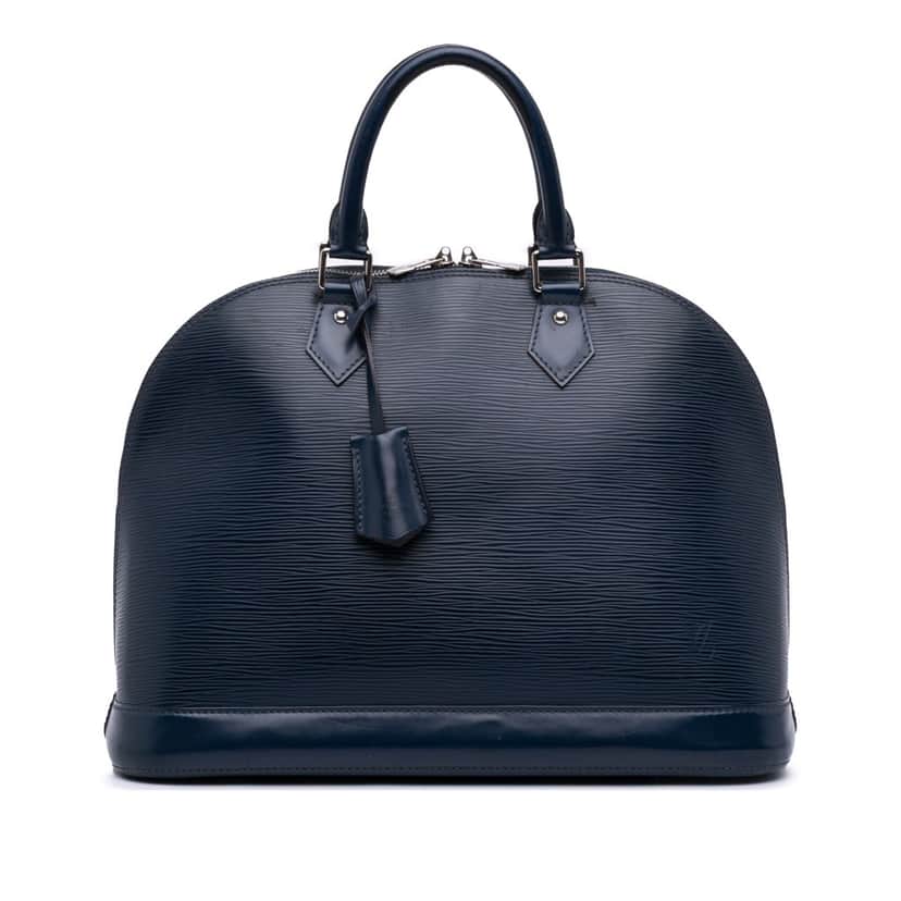 Louis Vuitton Epi Alma MM Blue Leather Good condition - Front View
