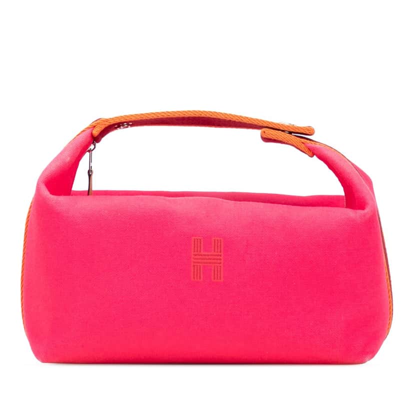 Hermès Large Canvas Bride A Brac Pink Canvas Good condition - Front View
