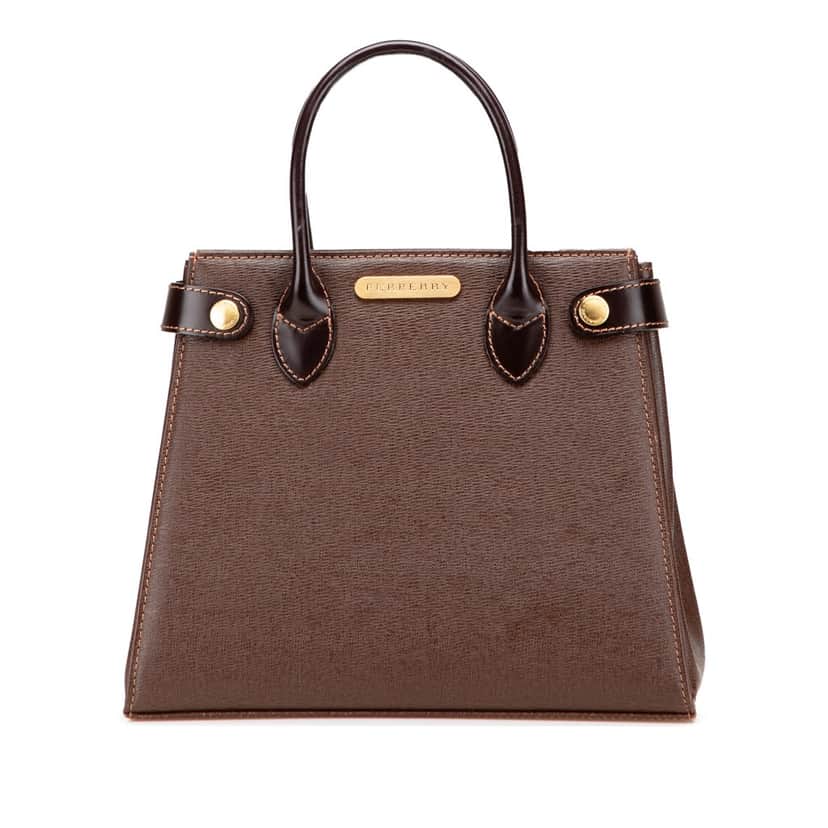 Burberry Leather Handbag Brown Leather Good condition - Front View