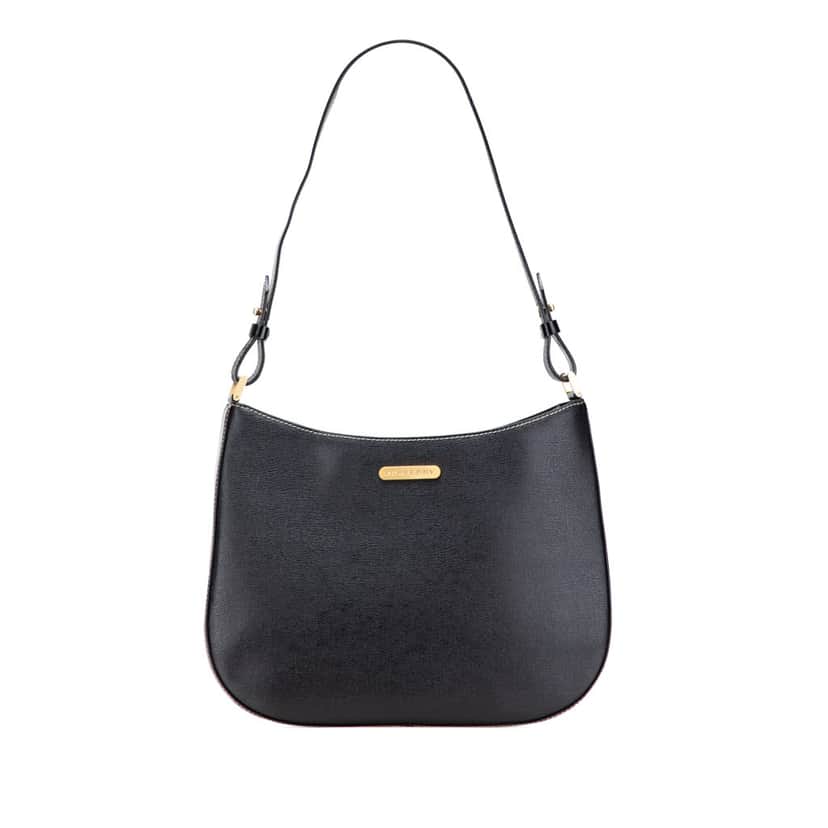 Burberry Leather Shoulder Bag Black Leather Good condition - Front View