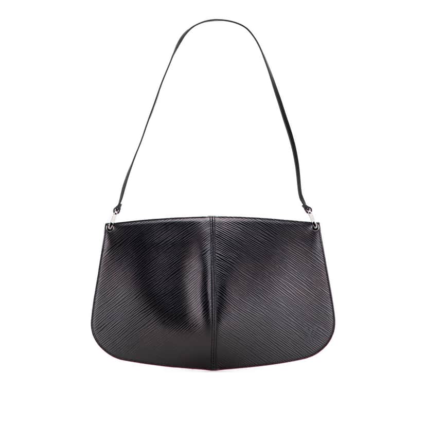 Louis Vuitton Epi Demi Lune Pochette Black Leather Good condition - Front View