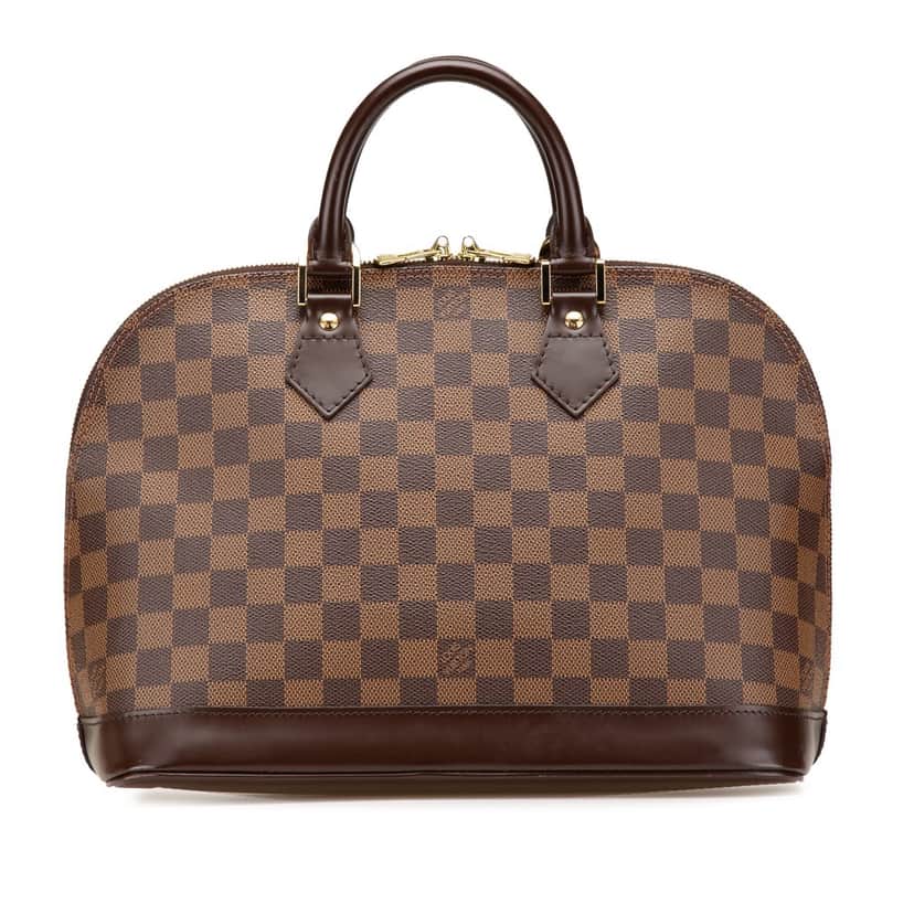 Louis Vuitton Damier Ebene Alma PM Brown Canvas Good condition - Front View