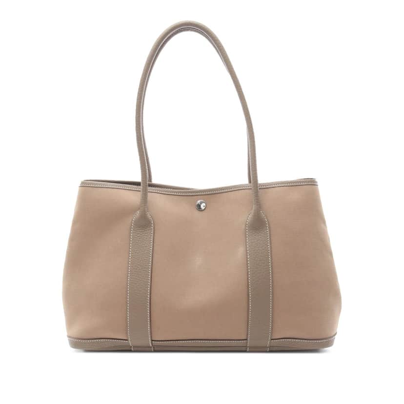 Hermès Toile and Negonda Garden Party 39 Brown Canvas Good condition - Front View