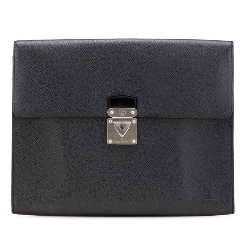 Louis Vuitton Taiga Minuto Black Leather Good condition - Front View