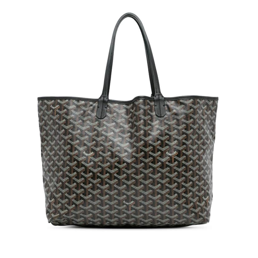 Goyard Goyardine Saint Louis PM Black Canvas Good condition - Front View