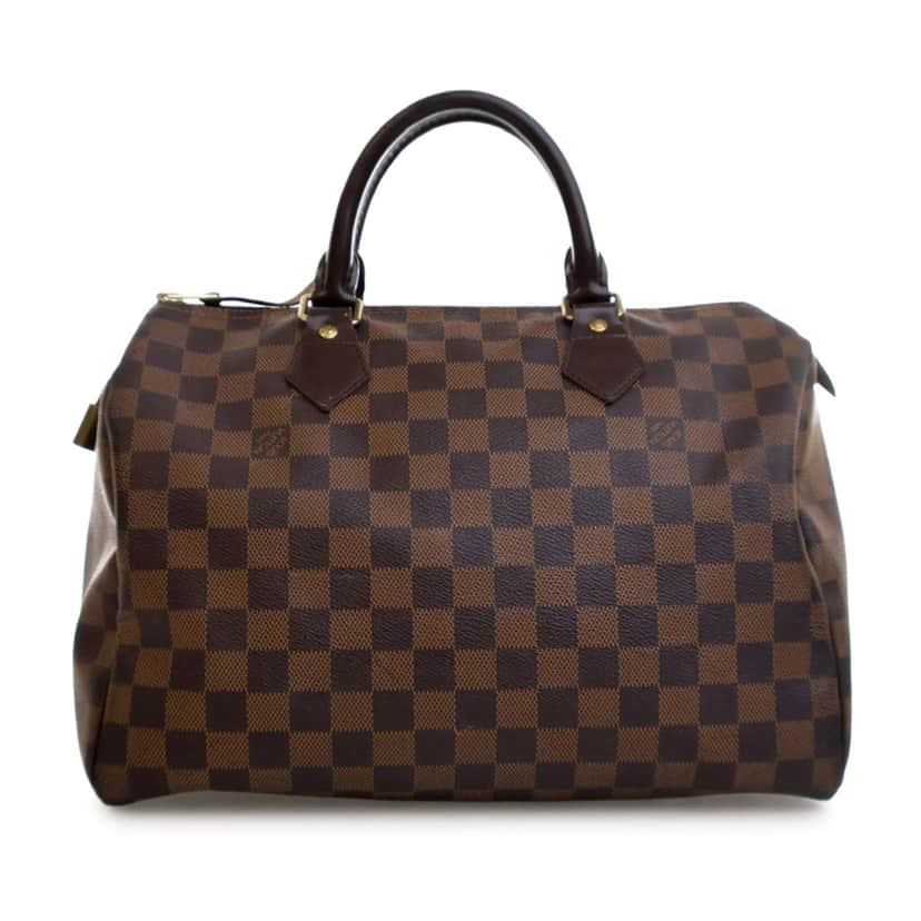 Louis Vuitton Damier Ebene Speedy 30 Brown Canvas Good condition - Front View