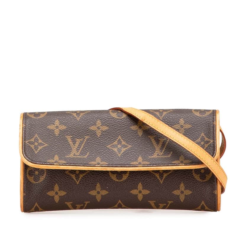 Louis Vuitton Monogram Pochette Twin PM Brown Canvas Good condition - Front View