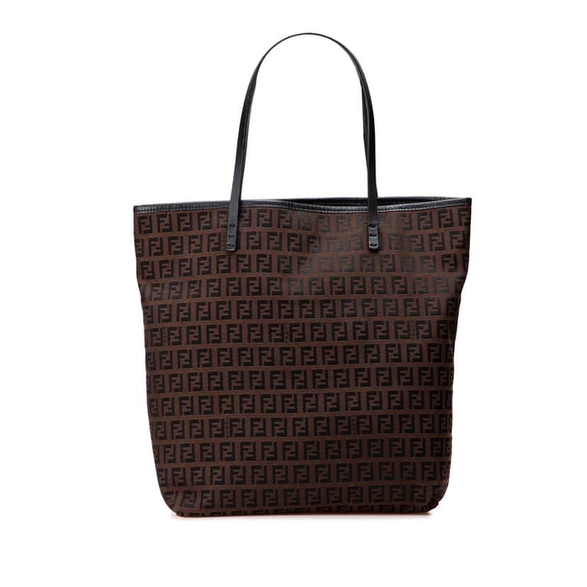 Fendi Zucchino Canvas Tote Brown Canvas Good condition - Front View