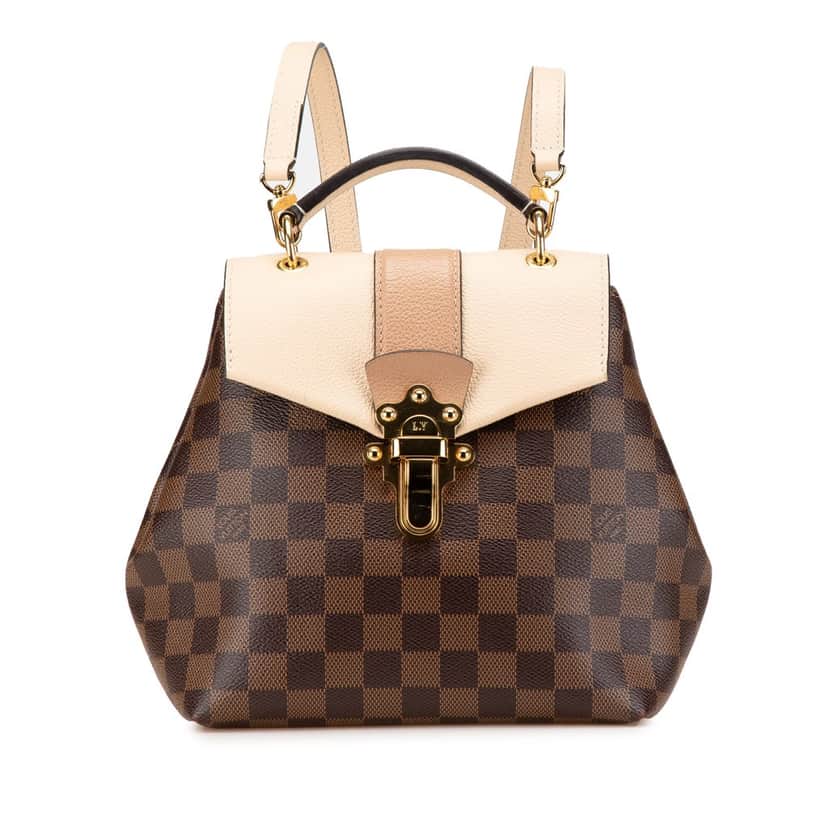 Louis Vuitton Damier Ebene Clapton Brown Canvas Good condition - Front View