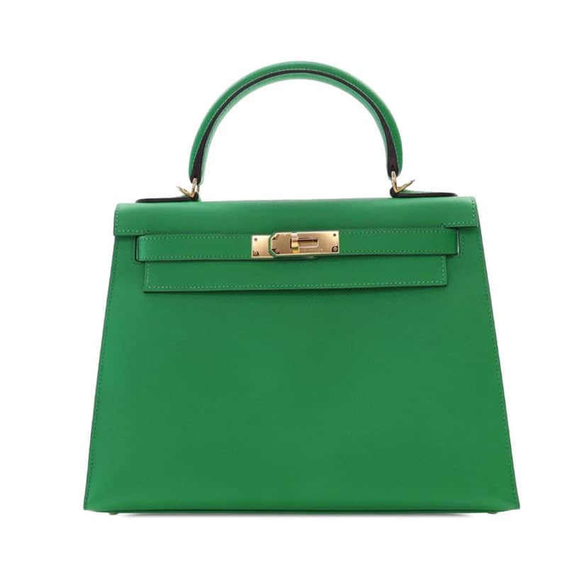 Hermès Epsom Kelly Sellier 28 Green Leather Good condition - Front View
