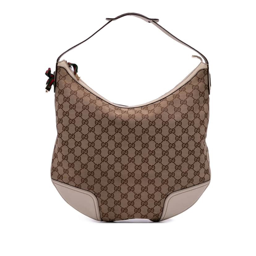 Gucci Large GG Canvas Princy Hobo Brown Canvas Good condition - Front View