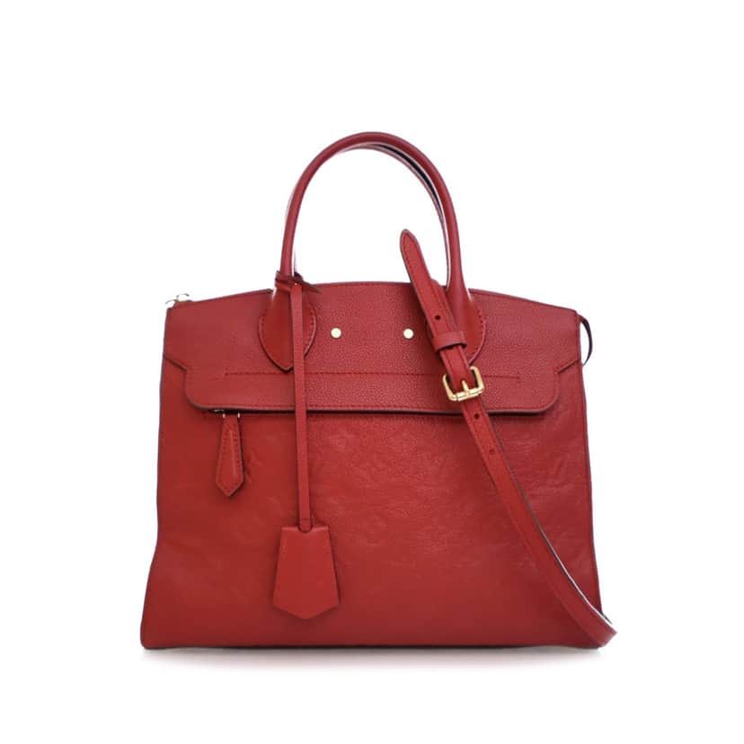 Louis Vuitton Monogram Empreinte Pont Neuf MM Red Leather Good condition - Front View