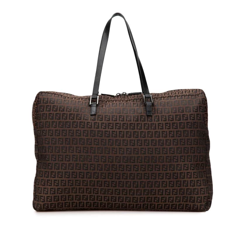 Fendi Zucchino Canvas Travel Bag Brown Canvas Good condition - Front View