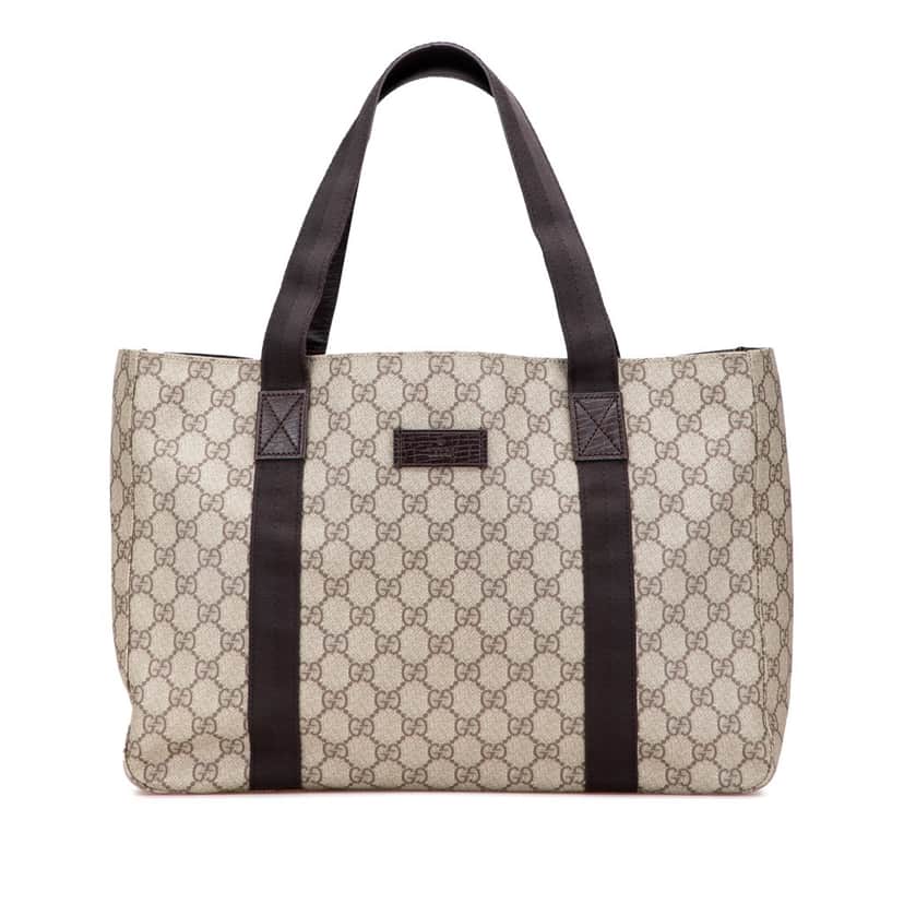Gucci GG Supreme Tote Brown Canvas Good condition - Front View