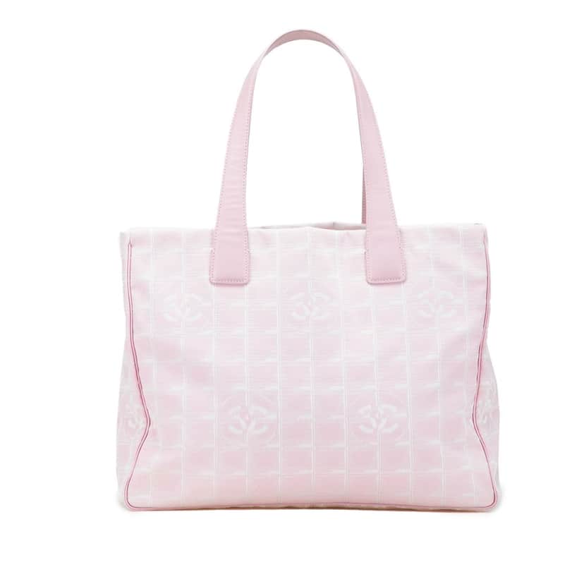 Chanel New Travel Line Nylon Tote Pink Good condition - Front View