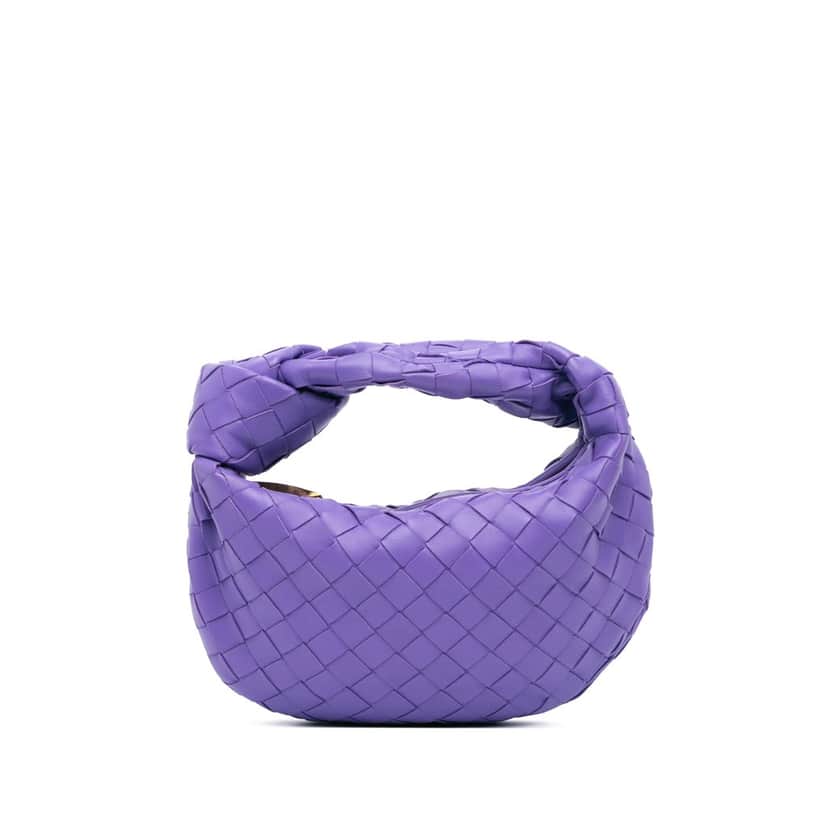 Bottega Veneta Mini Nappa Intrecciato Jodie Purple Leather Good condition - Front View