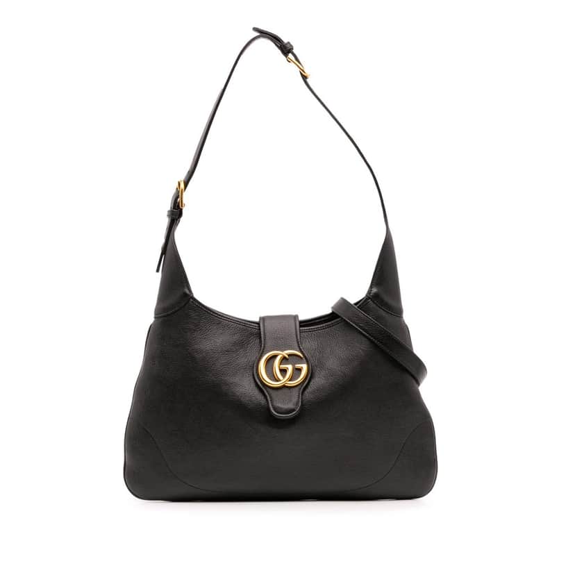 Gucci Medium Leather Aphrodite Crossbody Black Leather Good condition - Front View