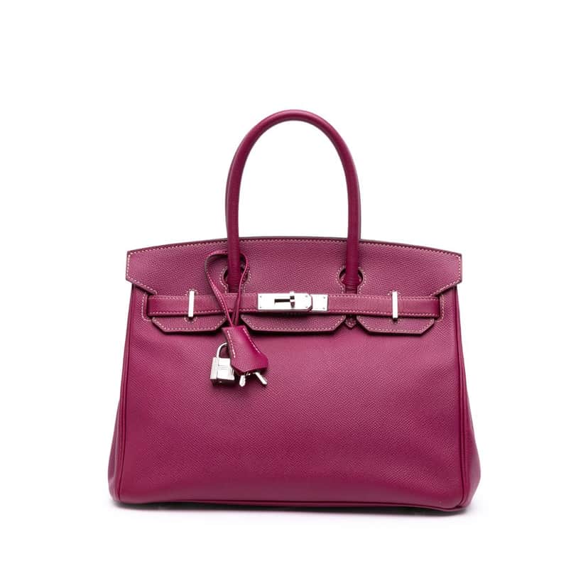 Hermès Epsom Candy Birkin Retourne 30 Pink Leather Good condition - Front View