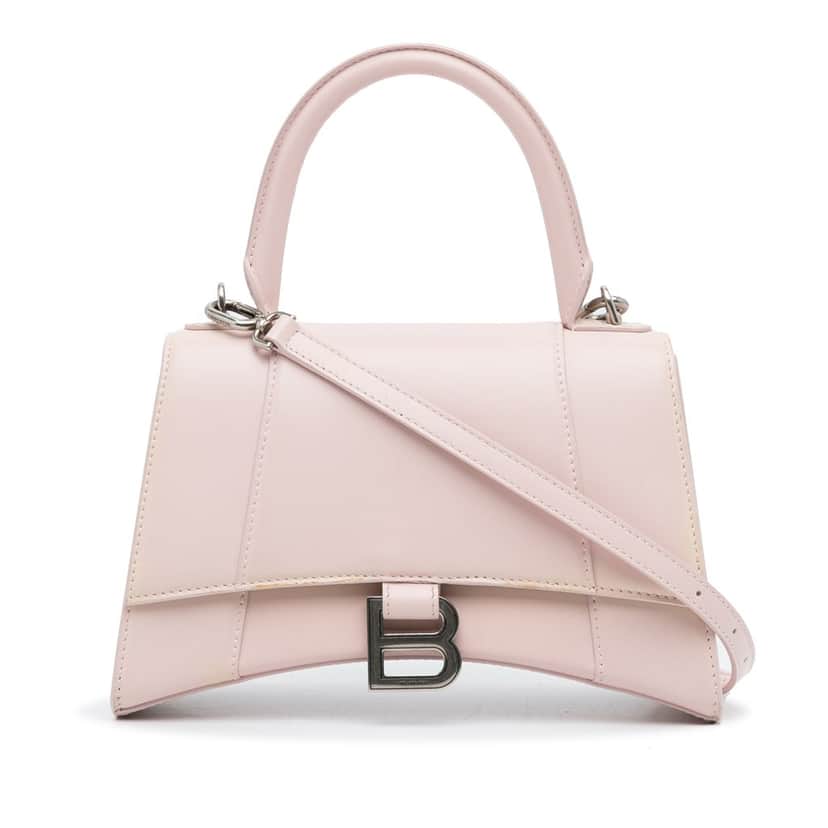 Balenciaga Hourglass S Satchel Pink Leather Very good condition - Front View