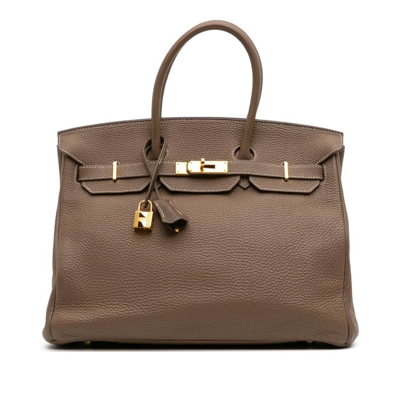 Hermès Togo Birkin Retourne 35 Brown Leather Good condition - Front View
