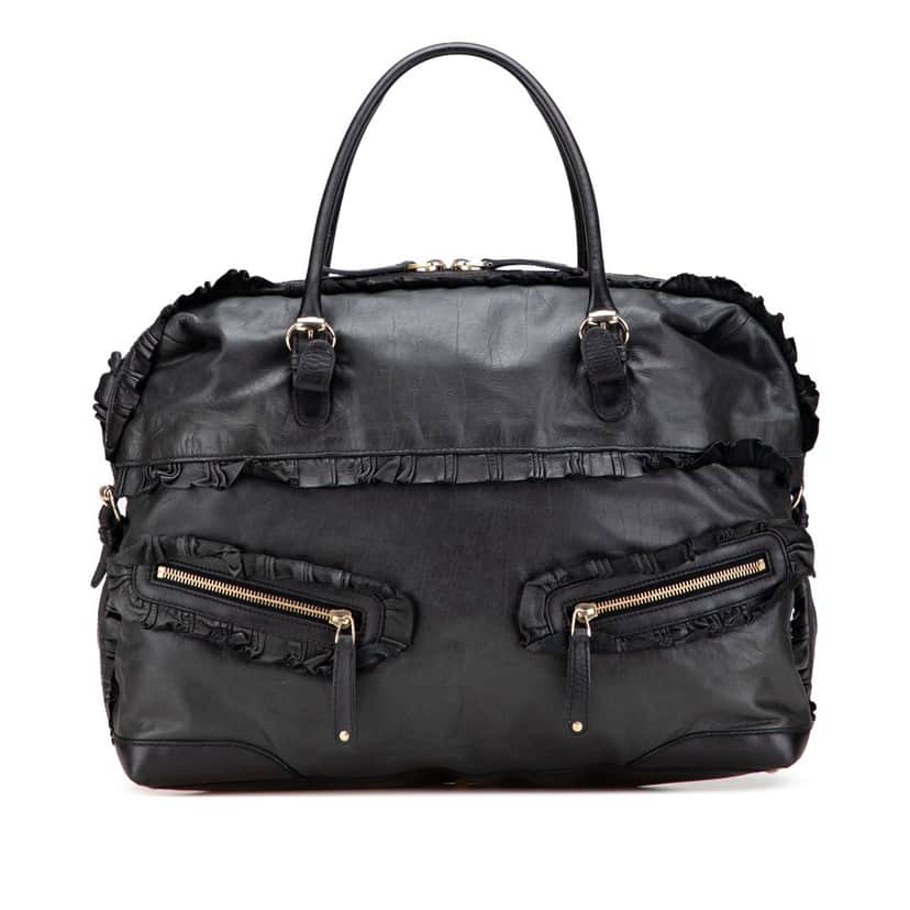 Gucci Medium Leather Sabrina Bag Black Leather Good condition - Front View