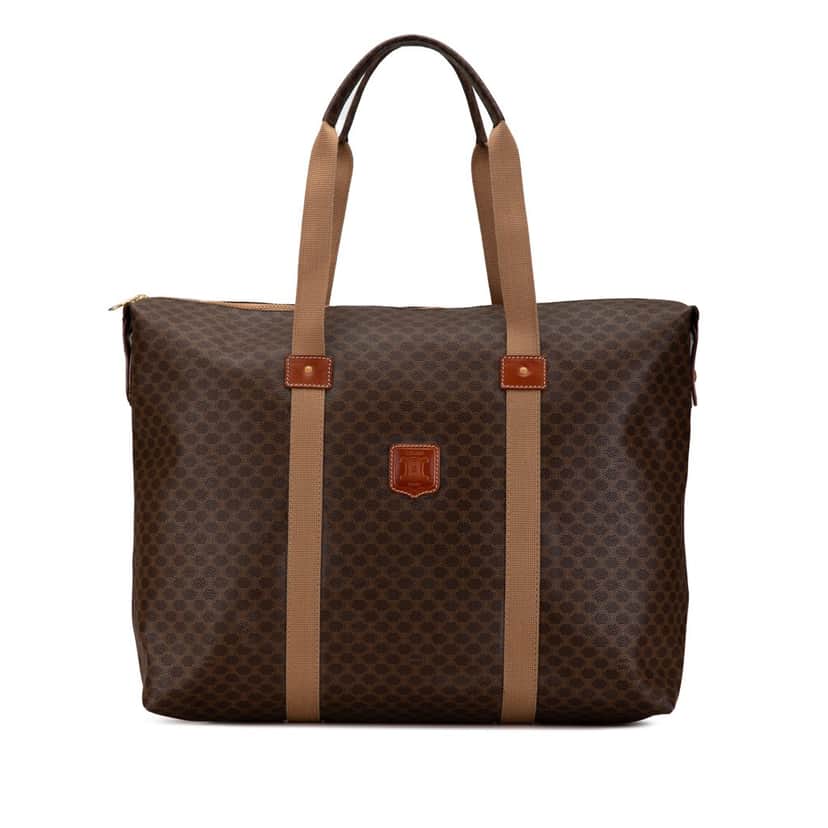 Celine Macadam Coated Canvas Travel Bag Brown Canvas Good condition - Front View