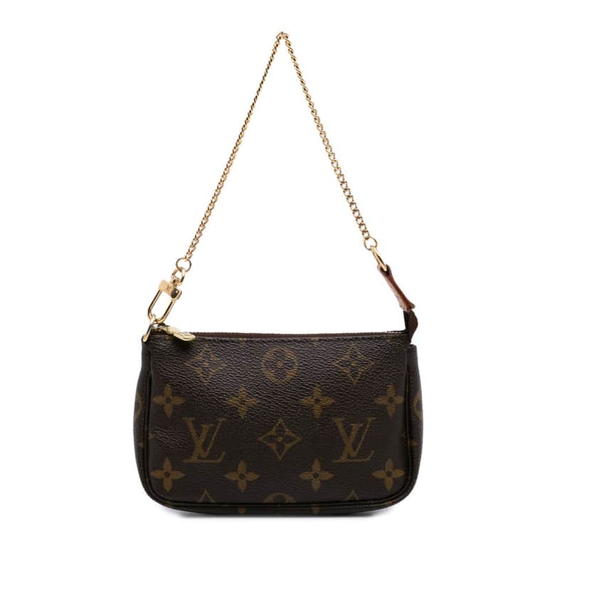 Louis Vuitton Monogram Mini Pochette Accessoires Brown Canvas Good condition - Front View