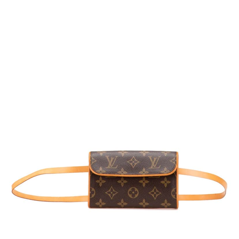 Louis Vuitton Monogram Pochette Florentine Brown Canvas Good condition - Front View