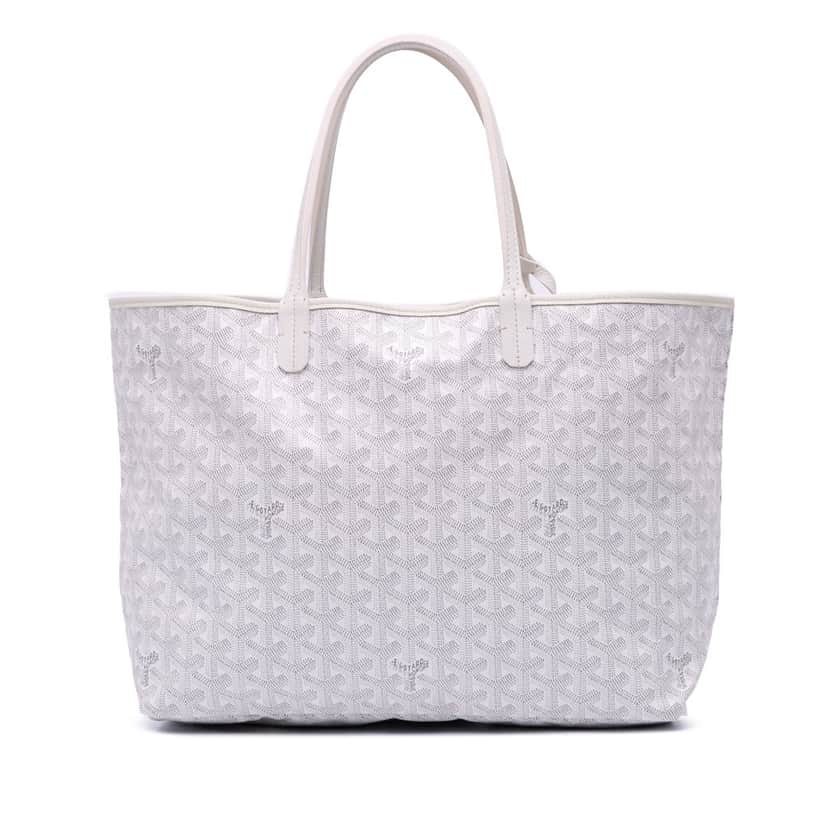 Goyard Goyardine Saint Louis PM White Canvas Good condition - Front View