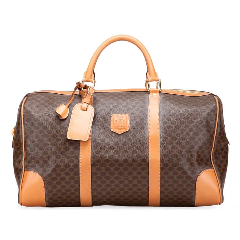 Celine Macadam Coated Canvas Travel Bag Brown Canvas Good condition - Front View