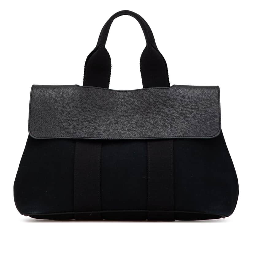 Hermès Toile Valparaiso PM Black Canvas Good condition - Front View