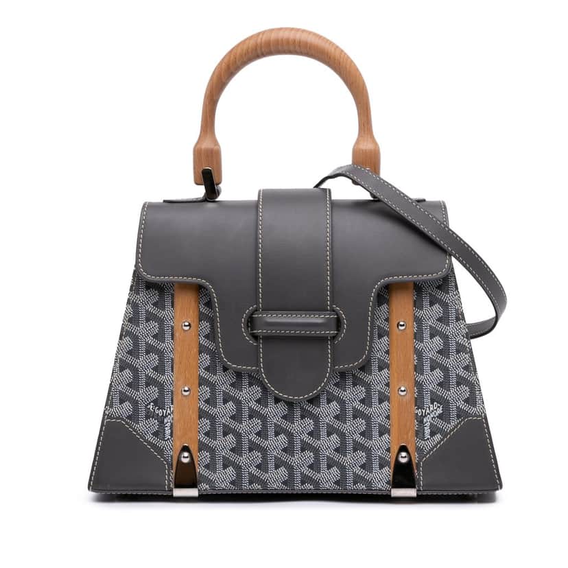 Goyard Goyardine Saigon Structured PM Grey Canvas Good condition - Front View