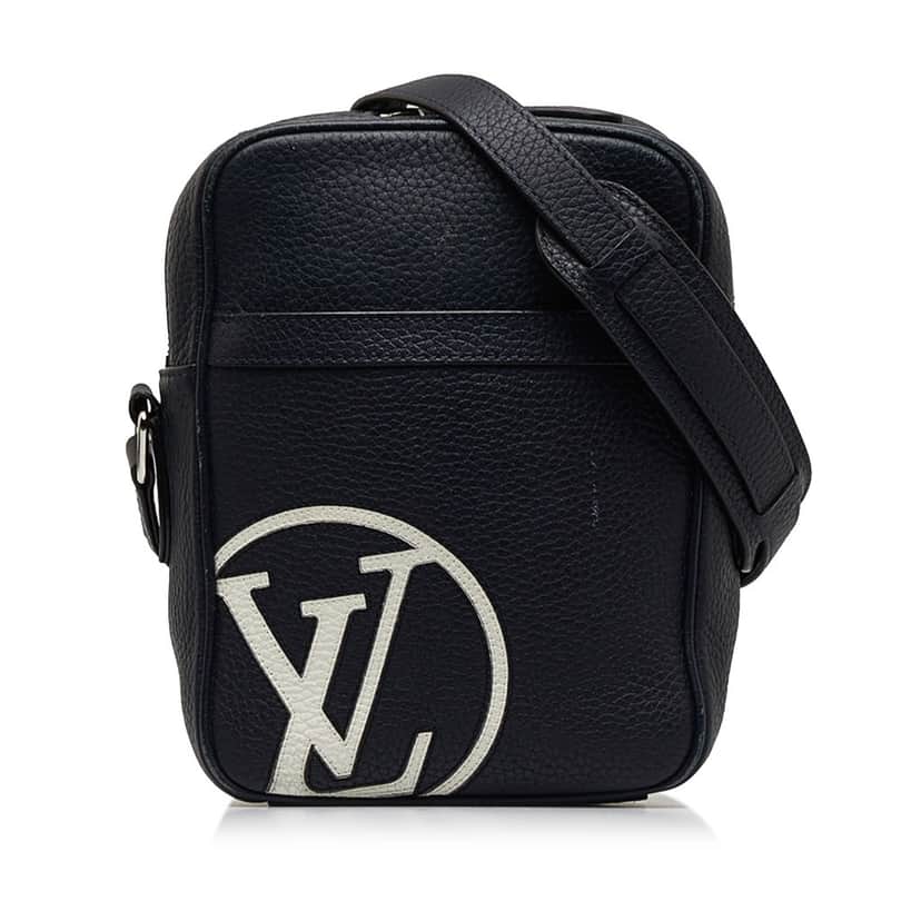 Louis Vuitton Taurillon Danube LV Circle  PM Blue Leather Good condition - Front View