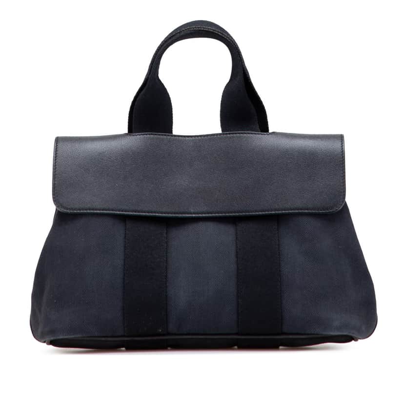 Hermès Toile Valparaiso PM Black Canvas Good condition - Front View