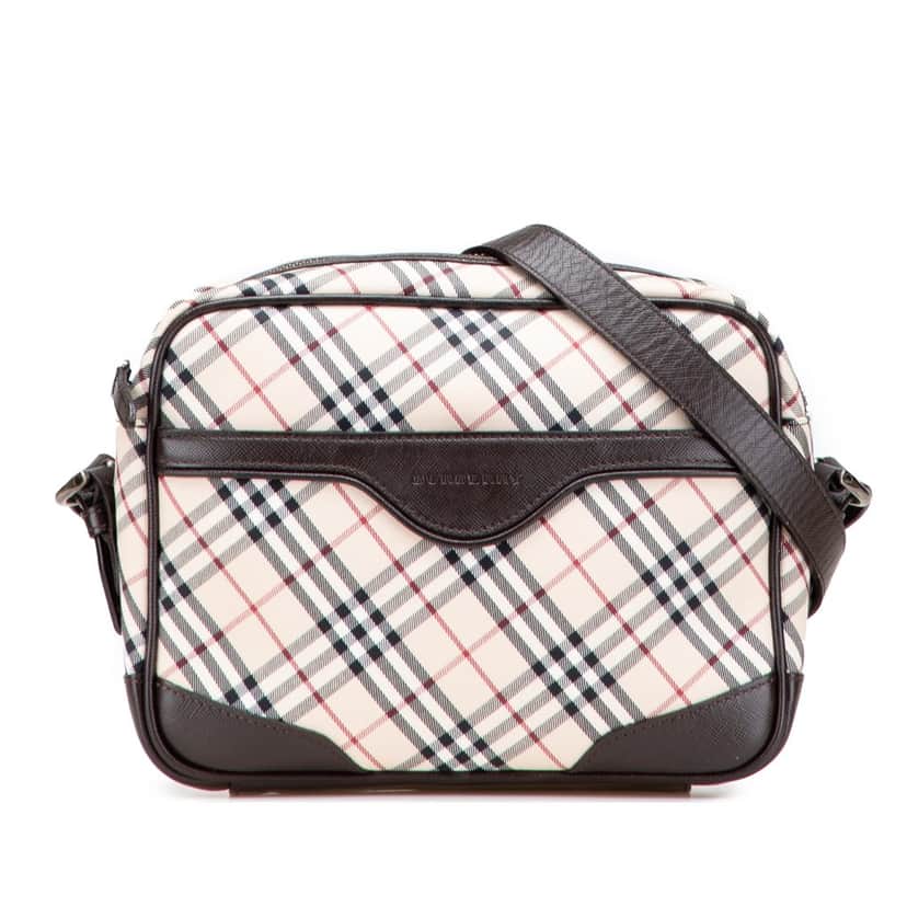 Burberry Nova Check Canvas Crossbody Brown Canvas Good condition - Front View