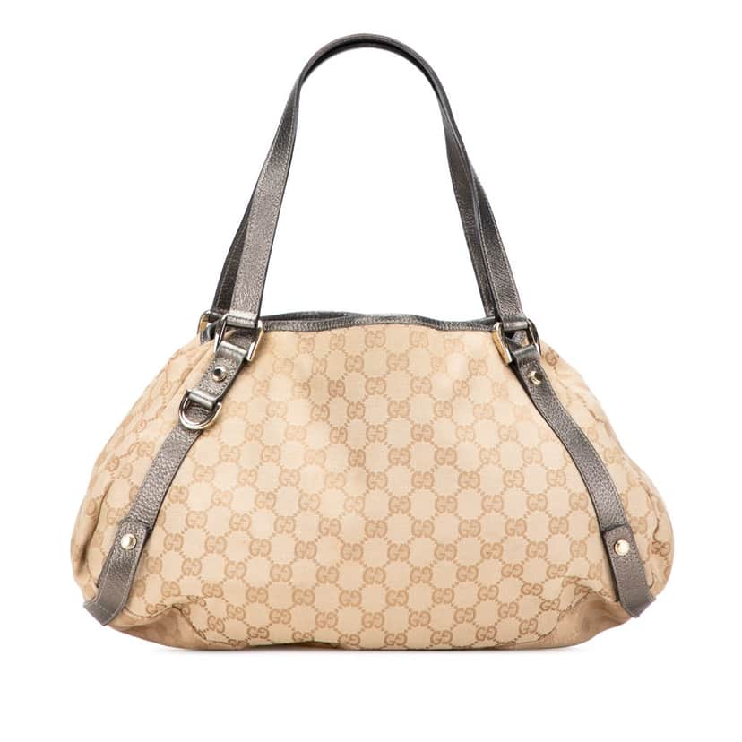 Gucci GG Canvas Abbey D Ring Tote Brown Canvas Good condition - Front View