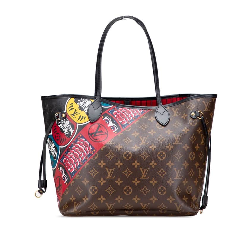 Louis Vuitton Monogram Kabuki Neverfull MM Brown Canvas Fair condition - Front View