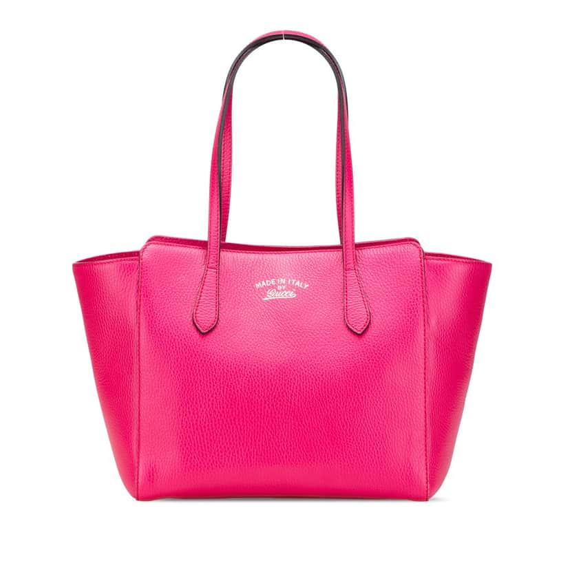 Gucci Medium Dollar Calfskin Swing Tote Pink Leather Good condition - Front View