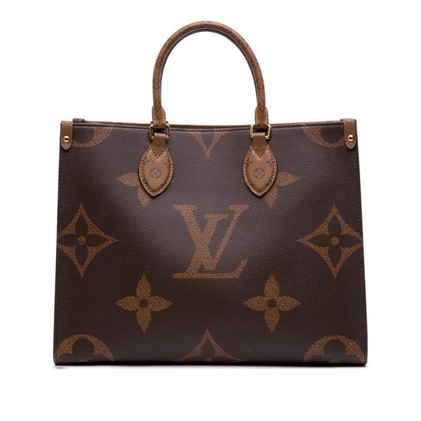 Louis Vuitton Monogram Giant OnTheGo MM Brown Canvas Good condition - Front View
